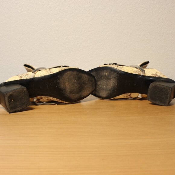 Proenza Schouler Animal Print Fringe Trim Accent Slides - Picture 4 of 7